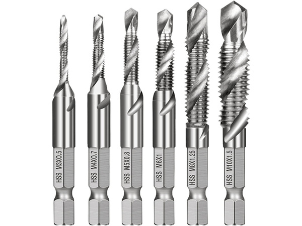 M3-10m kuuskantpuuripuurid hss keermestamise komplekt 6 tk