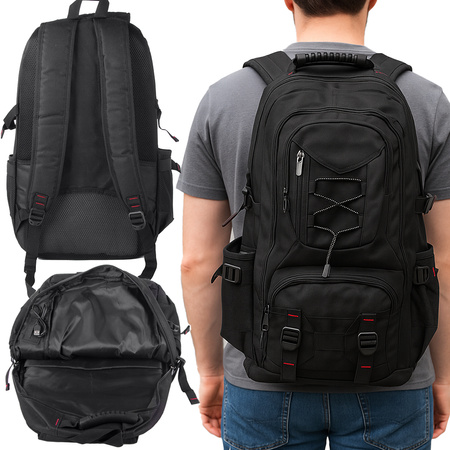 Mochila 35l negro viaje senderismo trekking fuerte en las montañas durable