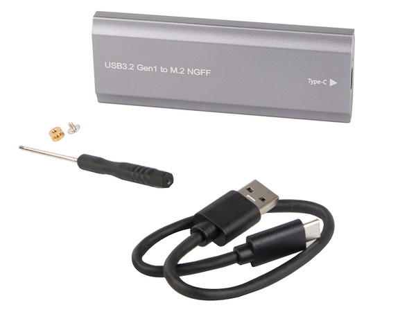 Hdd adapter box m.2 sata ngff usb 3.1 usb typ-c 2230-2280mm