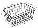 Loft metal metal wire organiser basket for kitchen fruit basket black large