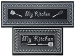 Kitchen decorative rug kit 2 pcs. Kitchen patterns rug