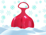 Trineo de plástico tobogán de manzana tobogán de nieve grande