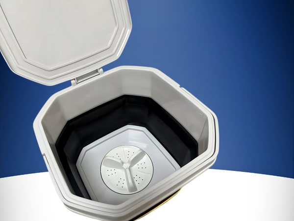 Mini portatīva mazā salokāmā ceļojumu veļas mašīna apģērbiem un apatēriem 6l