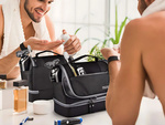 Sac cosmétique de voyage ogranizer avec crochet grand unisex imperméable noir