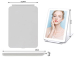 Led illuminated make-up mirror folding travel mirror