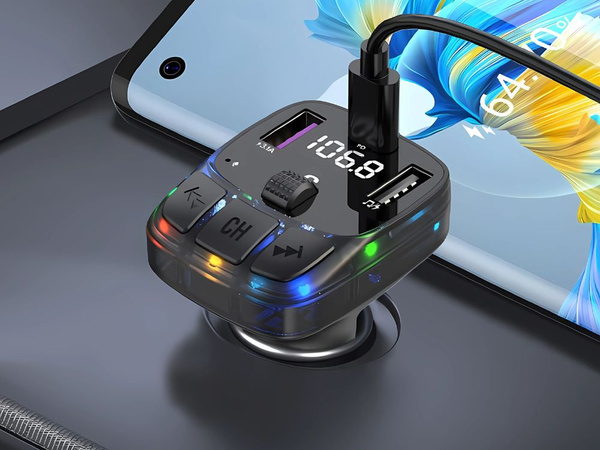 Fm mp3 mp3 mp3 transmitter volume 2 x usb + usb c bluetooth 5.3 lcd 12v