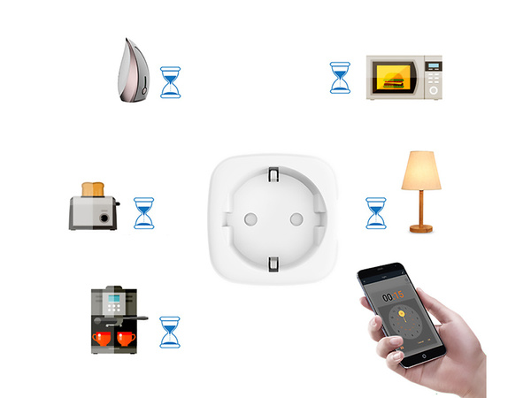 Inteligentní elektrická zásuvka wifi timer 16a