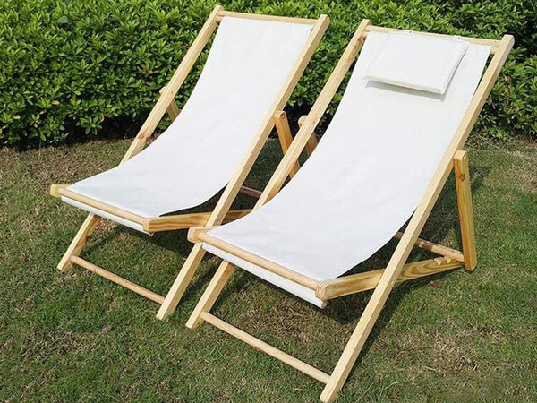 Tumbona de madera sillas de playa jardín plegable cojín silla de playa