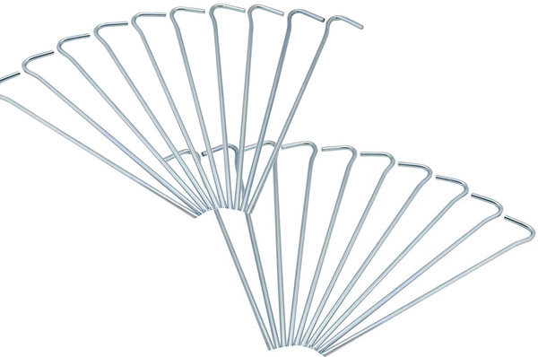 Tent piles holidays sidro zatiči jekla 18cm 20pcs kljuka amp zanke zatiči
