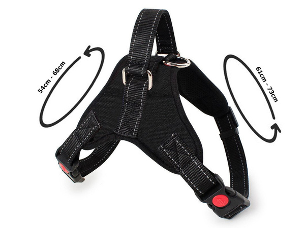 Sturdy, non-pressure harness for dogs handle light l