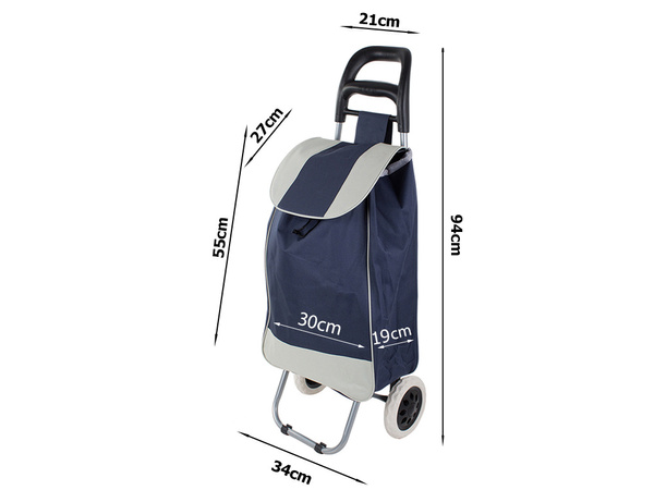 Cărucior de cumpărături pe roți sac de cumpărături solid