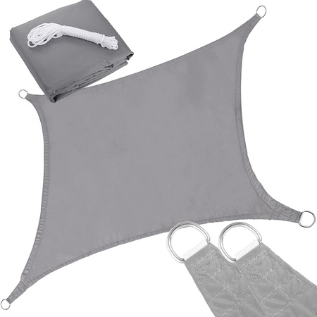 Waterproof garden sun sail 3x2m grey rectangle awning