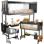Trockner für geschirr, teller und besteck grosser abtropfbecken schrank organiser 85 cm