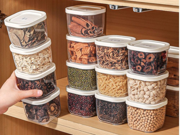 Recipiente para alimentos con tapa hermética organizador de cocina 500 ml 0,5 l