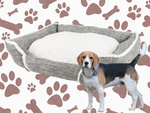 Lit pour chien confortable et moelleux avec coussin taille m