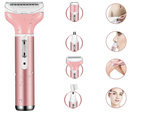 Depilator women's body shaver legs trimmer 4in1 interchangeable tips usb