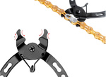 Pliers spanner to unbolt bicycle chain pinchers