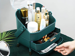 Organizador de cosméticos con cajones espacioso asa grande elegante