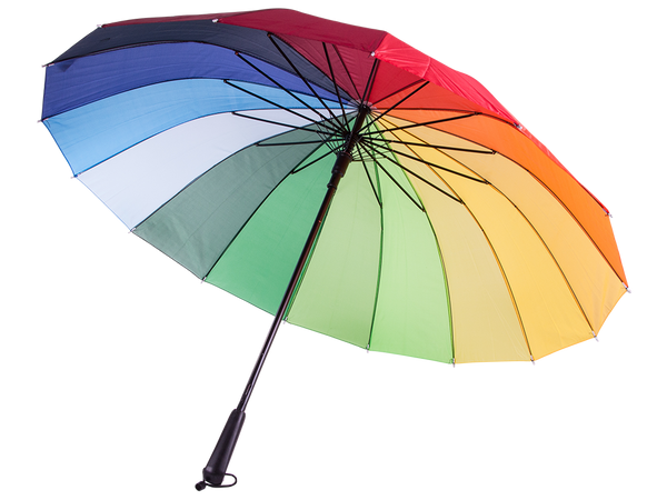 Large umbrella rainbow umbrella sturdy automatic