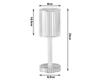 Lampara sobremesa led cristal rgb usb mando a distancia