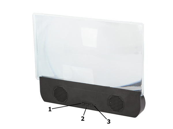 Lupa pantalla de visualización teléfono altavoz bt
