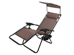 Silla de playa plegable gravedad cero 2en1 con capota