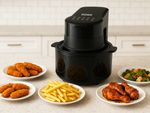 Beztauku fritētāva fritētāva air fryer liela cepšanai 1200w 5l