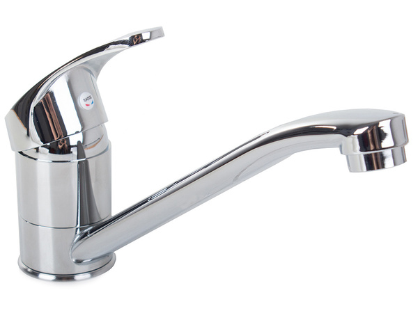 Grifo mezclador de cocina cromado largo