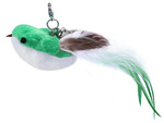 Cat rod interactive toy with suction cup movable birdie