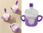 Bebedero bebé asas silicona 300ml con pajita