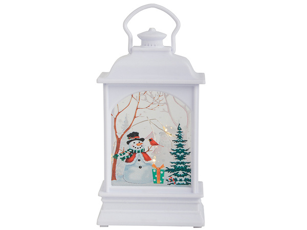 Christmas lantern lantern decoration led decoration stained glass snowman lantern