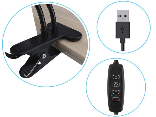 2x svetilka za rast rastlin 40 vodil časovnik usb sponka