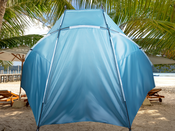 Carpa de playa gran pantalla turística para la playa protección solar
