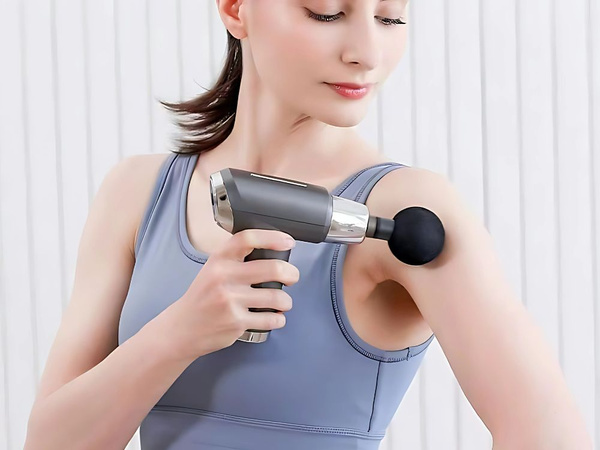 Pistola de masaje masajeador de espalda potente pistola de masaje de 4 puntas
