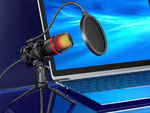 Stúdió mikrofon usb rgb állvány számítógépes stream játékhoz kardioid