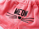 Warm women's pyjamas two-piece with hood soft plush short l