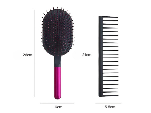 Massaging hair brush for detangling head massage + comb