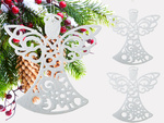 Pendentifs anges pour sapin de noël 3pcs glitter baubles