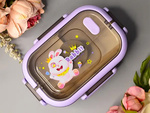 Lunchbox śniadaniówka pojemnik na śniadanie obiad z przegródkami sztućce