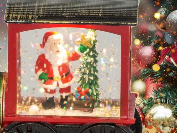 Lanterne de noël lanterne décoration led décoration vitrail locomotive