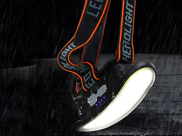 Cob čelovka dobíjateľná čelovka usb-c 4 režimy