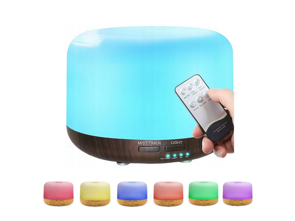 Párásító diffúzor aromaterápiás távvezérlő rgb