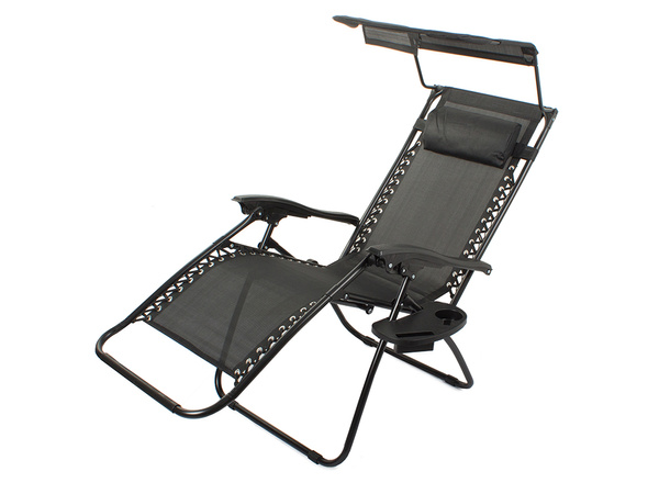 Folding beach chair zero gravity 2in1 chair with canopy