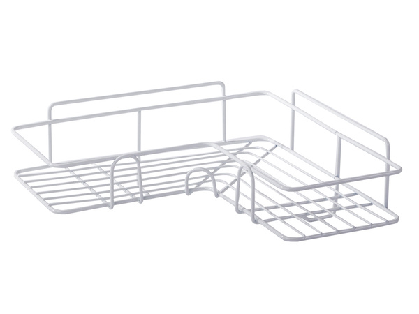 Лофт угловой ванной комнате душ полка висит крюк белый