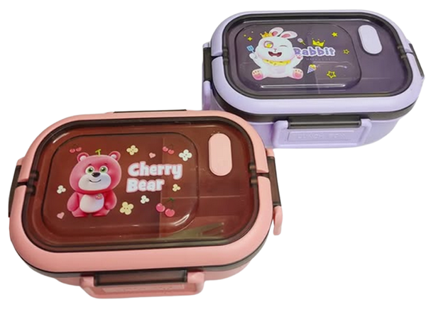 Lunchbox hommikusöögi konteiner lõunasöögi lahtritega söögiriistad