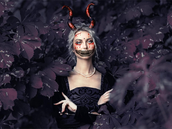 Tetovaža halloween lažni zobje realistični pralni začasni preobleki