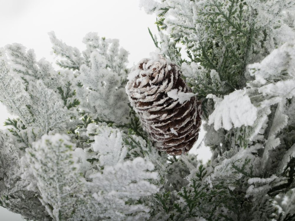 Künstlicher weihnachtsbaum schnee klein 45cm dekorativ schreibtisch tisch dick verschneit