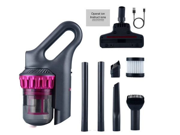 Vertikālais putekļu sūcējs bez maisa rokas 2in1 100w 4 hepa sprauslas