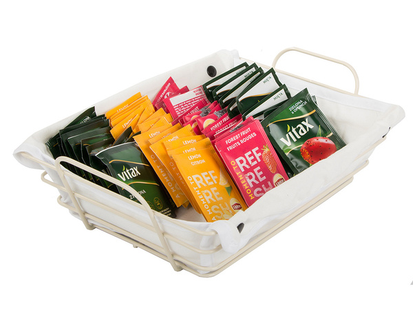 Loft panier métallique pour la cuisine pour fruits pain avec doublure