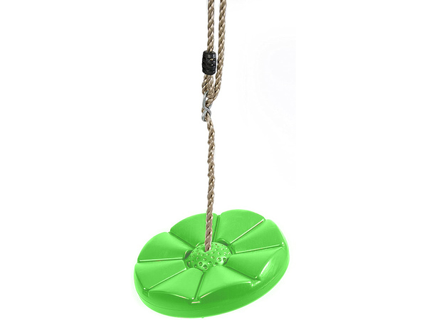 Dārza šūpoles bērniem puķes formas sēdeklis ar virvi pie koka